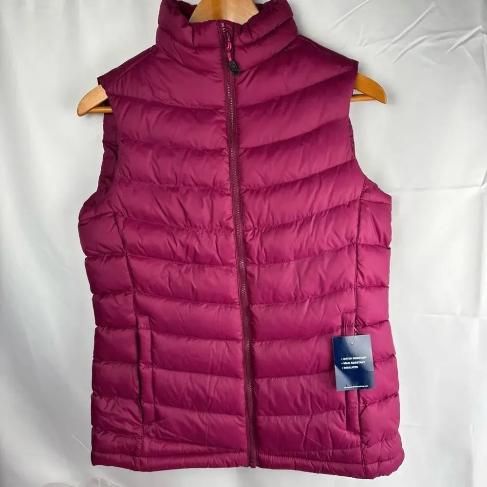 NWT Port Authority Plum Color Puff Vest, Small - Picture 2 of 11